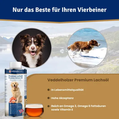 Veddelholzer Huile de Saumon pour Chiens 1 Litre Veddelholzer Huile de Saumon pour Chiens 1 Litre