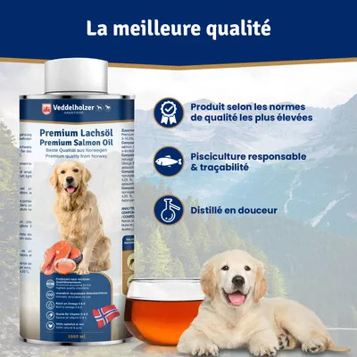 Veddelholzer Huile de Saumon pour Chiens 1 Litre Veddelholzer Huile de Saumon pour Chiens 1 Litre
