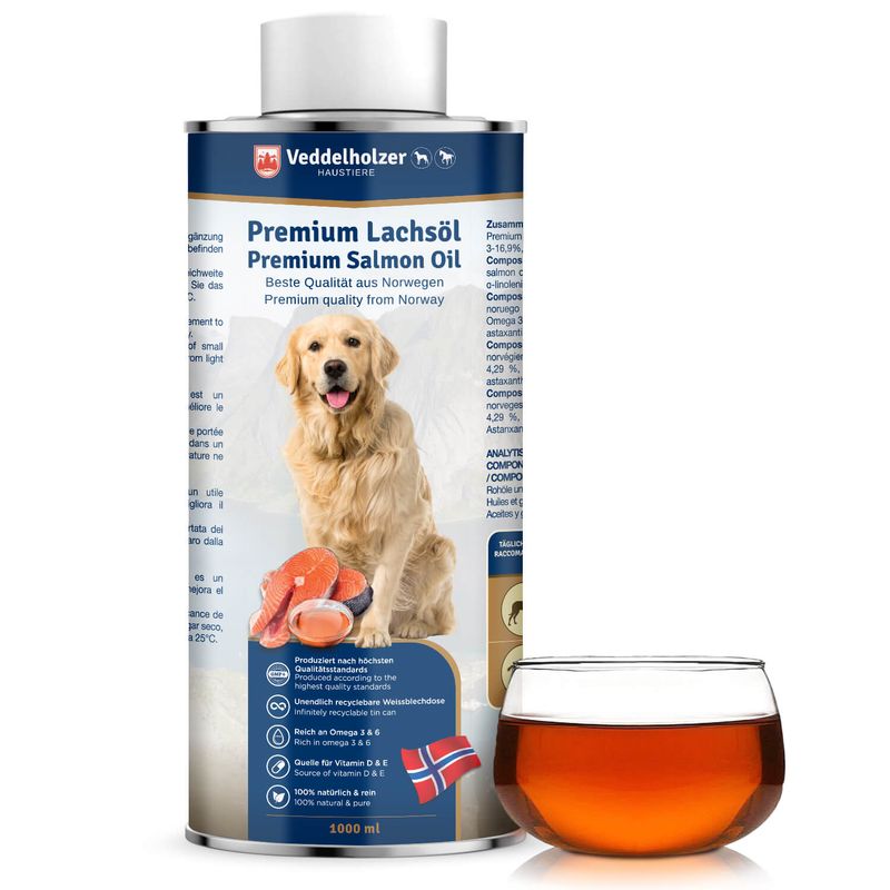 Veddelholzer Huile de Saumon pour Chiens 1 Litre