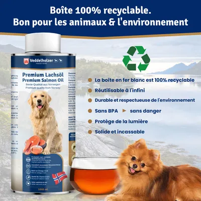 Veddelholzer Huile de Saumon pour Chiens 1 Litre Veddelholzer Huile de Saumon pour Chiens 1 Litre