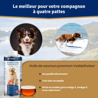 Veddelholzer Huile de Saumon pour Chiens 1 Litre Veddelholzer Huile de Saumon pour Chiens 1 Litre