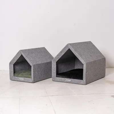 Pethome niche pour chien gris clair avec gris Pethome niche pour chien gris clair avec gris