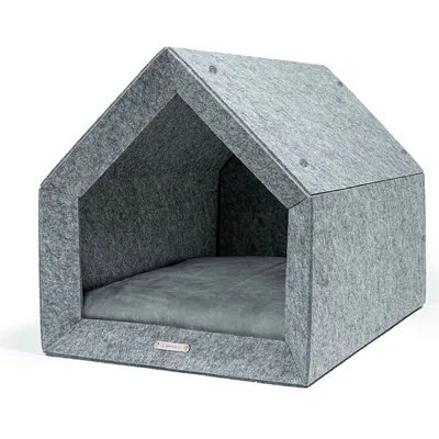 Pethome niche pour chien gris clair avec gris