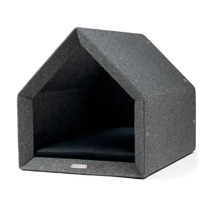 Pethome niche pour chien gris foncé avec graphite Pethome niche pour chien gris foncé avec graphite