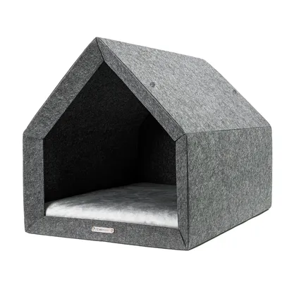 Pethome niche pour chien gris foncé avec gris