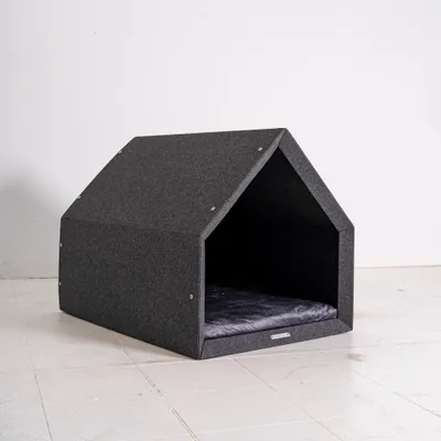 Pethome niche pour chien gris foncé avec graphite Pethome niche pour chien gris foncé avec graphite