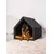 Pethome niche pour chien gris foncé avec jaune Pethome niche pour chien gris foncé avec jaune