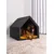 Pethome niche pour chien gris foncé avec jaune Pethome niche pour chien gris foncé avec jaune