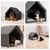 Pethome niche pour chien gris foncé avec vert foncé