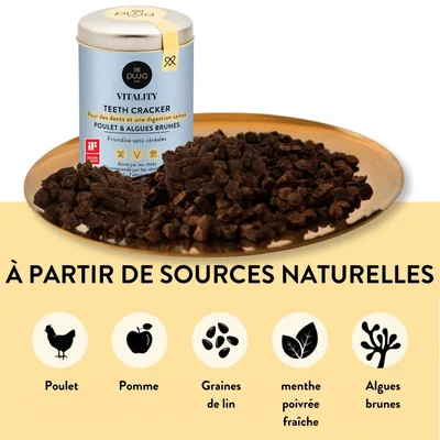 PUJA Vitality Teeth Friandises pour chats au poulet pour des dents saines