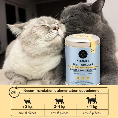 PUJA Vitality Teeth Friandises pour chats au poulet pour des dents saines