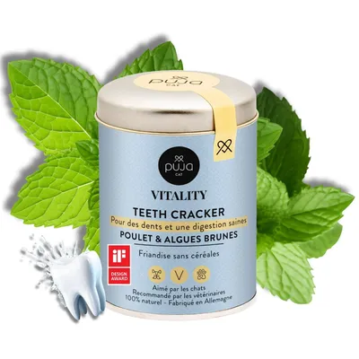 PUJA Vitality Teeth Friandises pour chats au poulet pour des dents saines