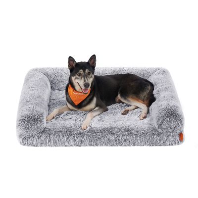 Feandrea FluffyHug Canapé pour Grands Chiens, Housse Amovible Lavable