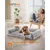 Feandrea FluffyHug Canapé pour Grands Chiens, Housse Amovible Lavable