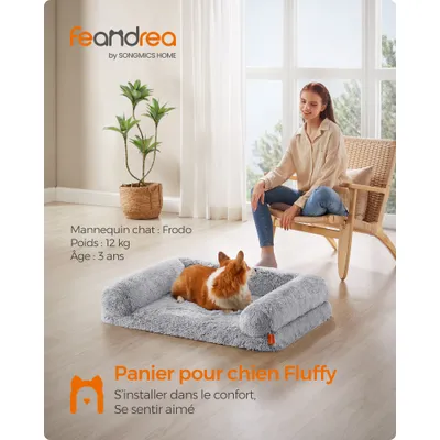 Feandrea FluffyHug Canapé pour Grands Chiens, Housse Amovible Lavable Feandrea FluffyHug Canapé pour Grands Chiens, Housse Amovible Lavable