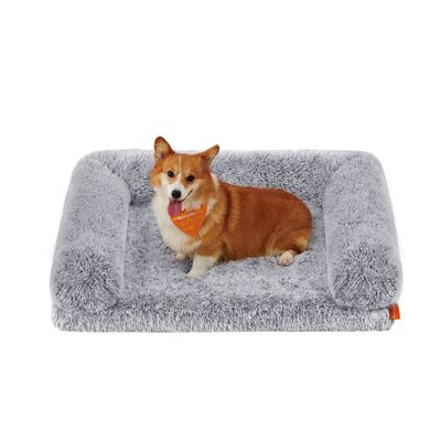 Feandrea FluffyHug Canapé pour Grands Chiens, Housse Amovible Lavable