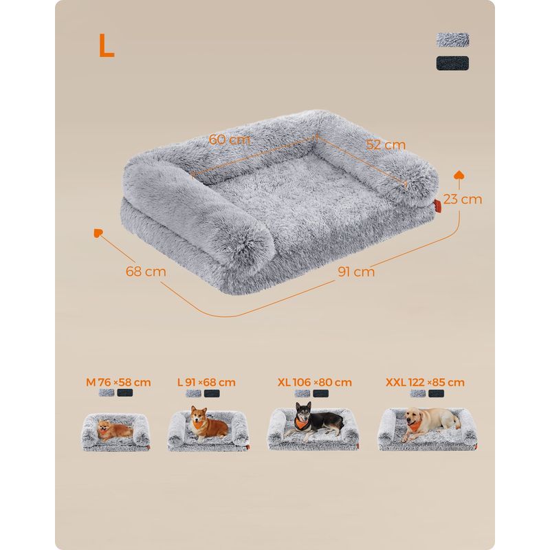 Feandrea FluffyHug Canapé pour Petits Chiens, Housse Amovible Lavable