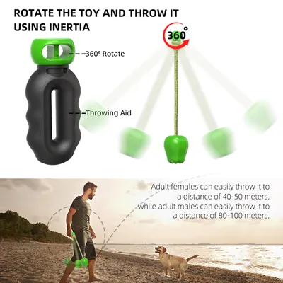 CoolPetGear Jouet de récupération pour chien avec corde