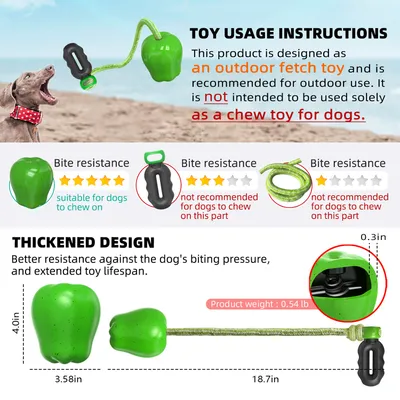 CoolPetGear Jouet de récupération pour chien avec corde