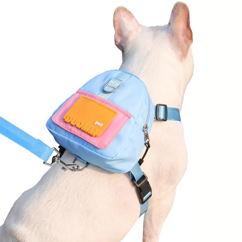 Harnais pour chien avec sac à dos - Bleu