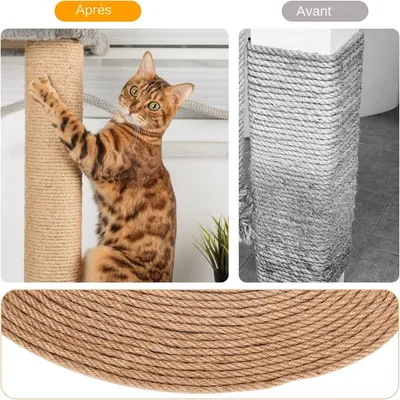 MCBOSON  Corde en Sisal pour Arbre à Chat 6 mm x 50 m