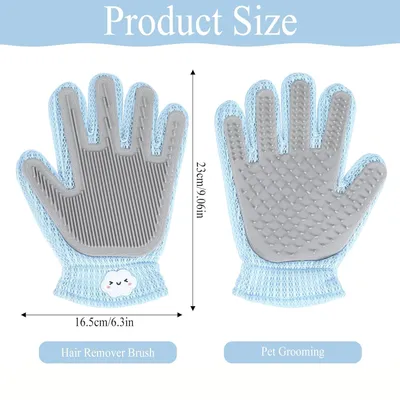 Gant de toilettage 2 en 1 pour chiens et chats