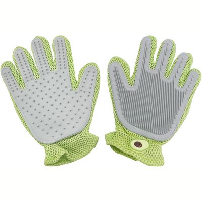 Gant de toilettage 2 en 1 pour chiens et chats Orange