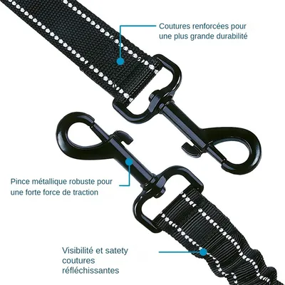 MCBOSON Laisse de traction à double extrémité