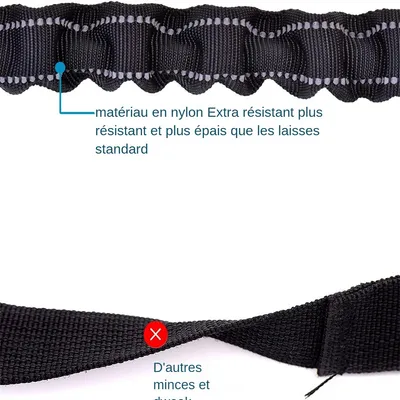 MCBOSON Laisse de traction à double extrémité