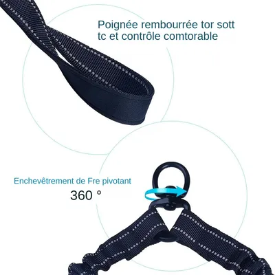 MCBOSON Laisse de traction à double extrémité