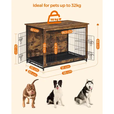 Feandrea Cage pour Chiens, Table d’Appoint, Niche Moderne pour Chiens Feandrea Cage pour Chiens, Table d’Appoint, Niche Moderne pour Chiens