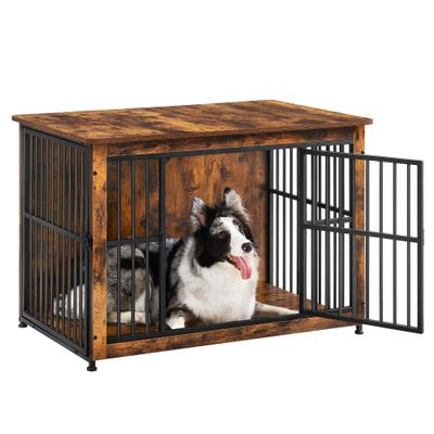 Feandrea Cage pour Chiens, Table d’Appoint, Niche Moderne pour Chiens