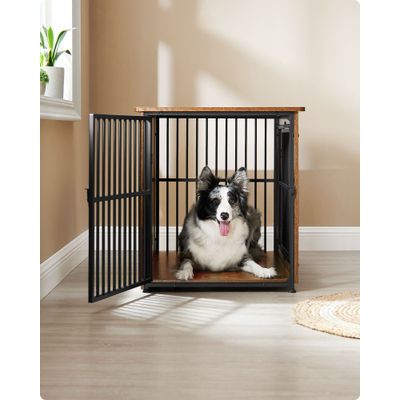 Feandrea Cage pour Chiens, Table d’Appoint, Niche Moderne pour Chiens