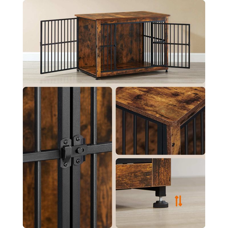 Feandrea Cage pour Chiens, Table d’Appoint, Niche Moderne pour Chiens