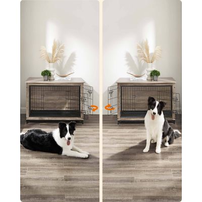 Feandrea Cage pour Chiens, Table d’Appoint, Niche Moderne pour Chiens