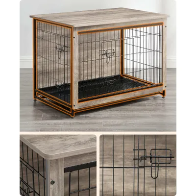Feandrea Cage pour Chiens, Table d’Appoint, Niche Moderne pour Chiens