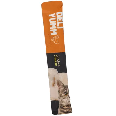 Friandises Deli Yumm Pâté avec poulet et Fromage 5 sticks de 14 g pour chat