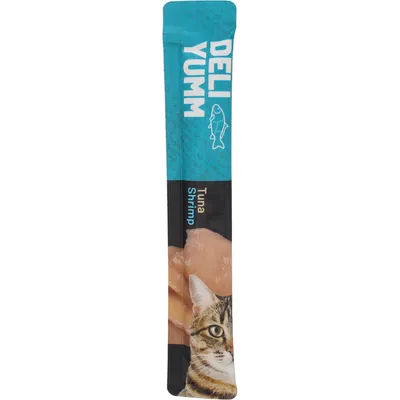 Friandises Deli Yumm Pâté avec thon et crevette 5 sticks de 14 g pour chat