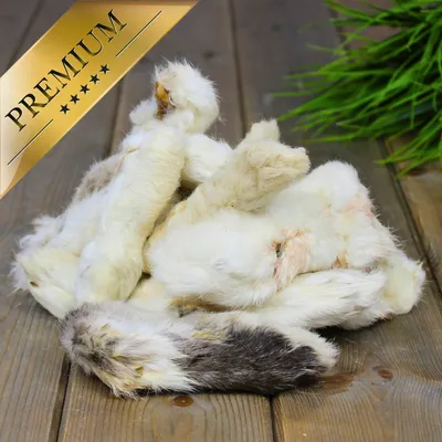 Lyra Pet® pattes de lapin avec fourrure