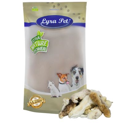Lyra Pet® pattes de lapin avec fourrure