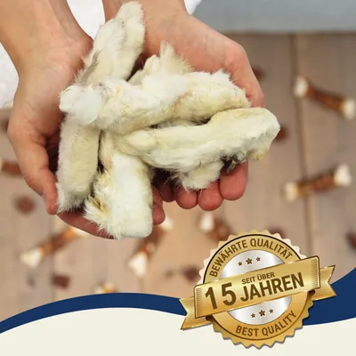 Lyra Pet® pattes de lapin avec fourrure Lyra Pet® pattes de lapin avec fourrure