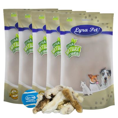 Lyra Pet® pattes de lapin avec fourrure