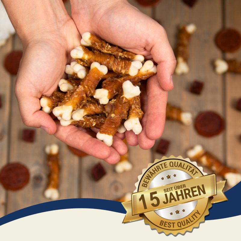 Lyra Pet® Os calcique avec lamelles de poitrine de poulet