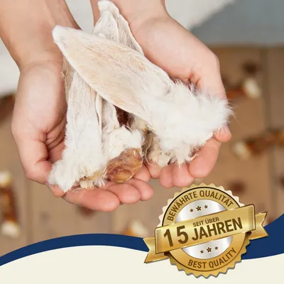 Lyra Pet® Oreilles de lapin avec fourrure