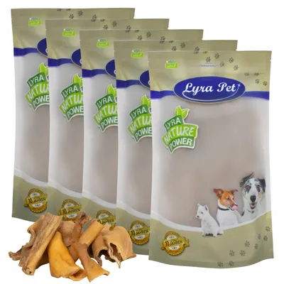 Lyra Pet® Peau de tête de bœuf sections 4 - 8 cm