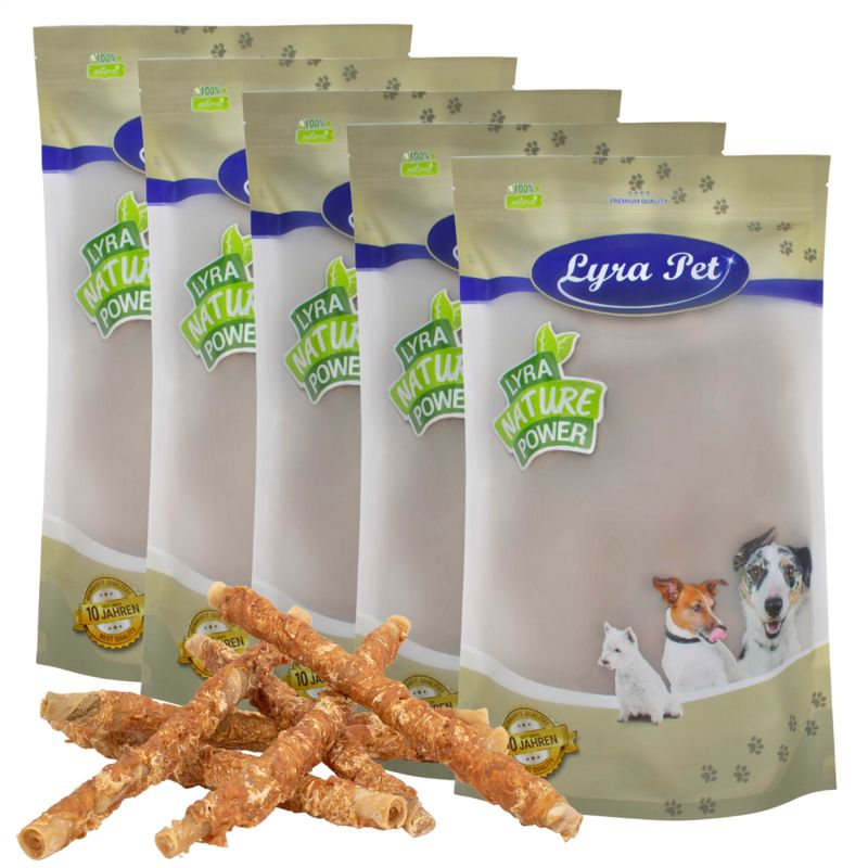 Lyra Pet® Rouleaux à mâcher avec poitrine de poulet env. 30-34 cm