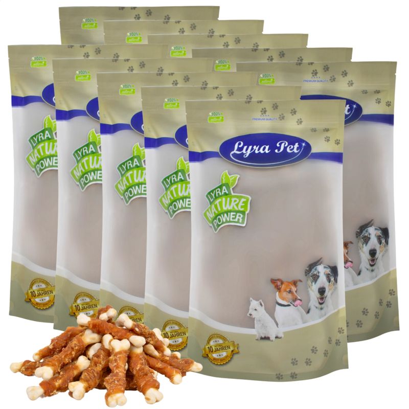 Lyra Pet® Os calcique avec lamelles de poitrine de poulet