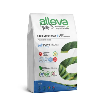 Alleva - Croquettes Sans Céréales Poisson pour Chiot de Taille Moyenne Alleva - Croquettes Sans Céréales Poisson pour Chiot de Taille Moyenne