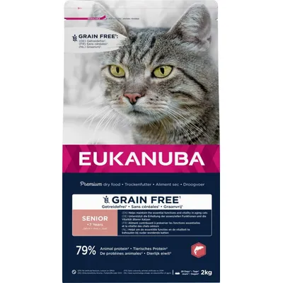 Eukanuba - Croquettes Sans Céréales au Saumon pour Chat Senior