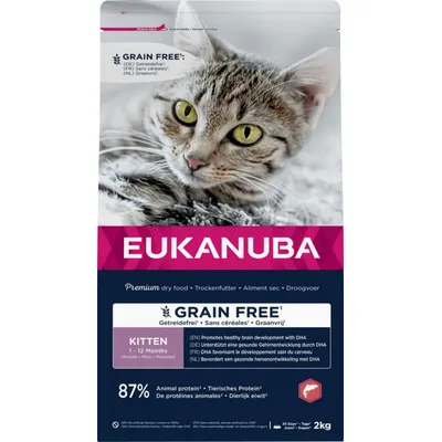 Eukanuba - Croquettes Sans Céréales au Saumon pour Chaton Eukanuba - Croquettes Sans Céréales au Saumon pour Chaton